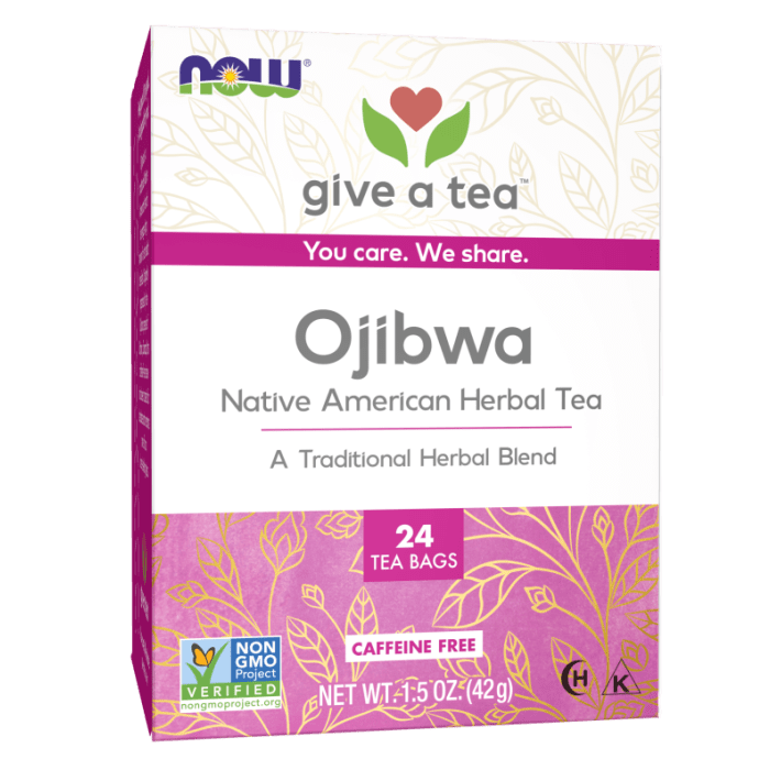 Now Real Tea Tisane Ojibwa 24 sachets de thé - 4232