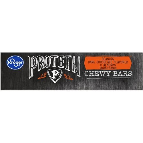 Barres tendres aux arachides et aux amandes enrobées de chocolat noir Kroger 5 unités