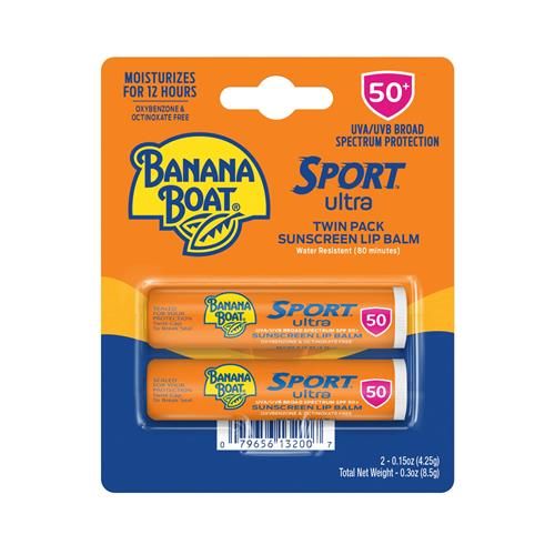 Banana Boat Sport Ultra Spf 50 Écran Solaire pour Lèvres Lot de 2 | Baume à Lèvres Spf, Écran Solaire Banana Boat pour Lèvres, Essentiels Plage, Nécessités Plage, Essentiels Été, Soin Solaire, Écran Solaire pour Lèvres, Lot Double