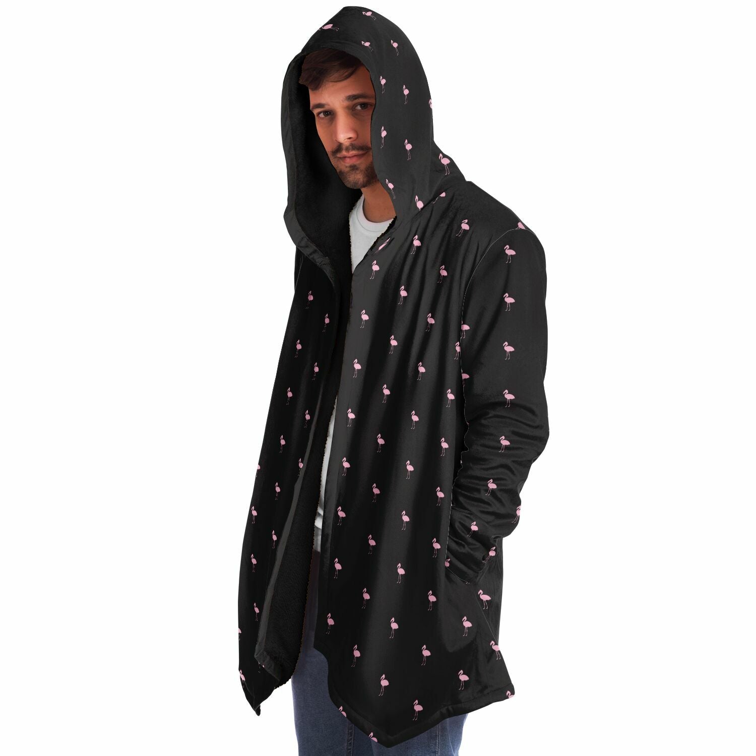 Sweat à capuche cape Flamingo Classique Noir