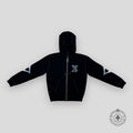 Sweat à Capuche Zippé Louis Vuitton à Intarsia Graphique Fleur Monogramme Noir