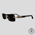 Lunettes de soleil Chrome Hearts Deep I en noir et or
