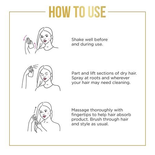 Pantene Pro-V Refresh Shampooing Sec en Spray, Volumisant et Nettoyant à la Vitamine B5, Pour Cheveux Fins, Clairsemés et Colorés, 125 ml