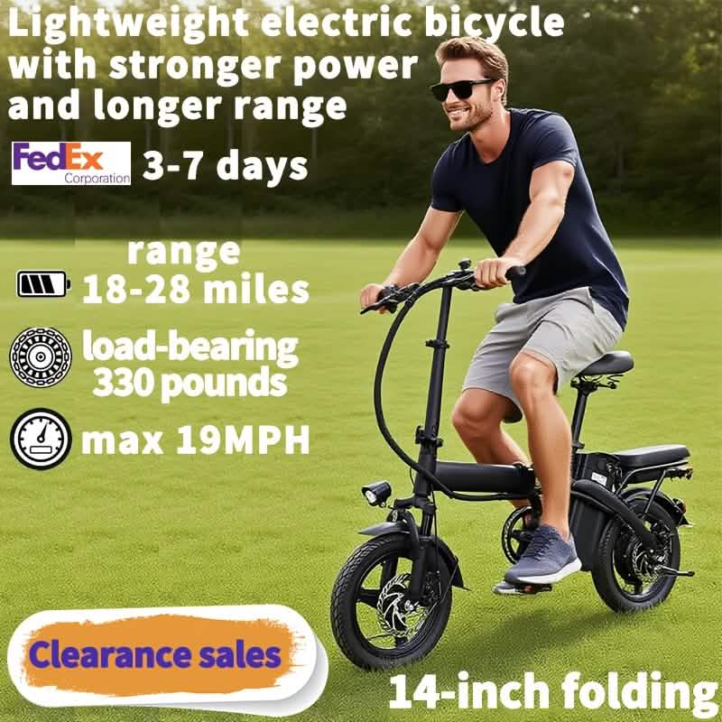 Vélo électrique pliant 14" 48V Léger E-Bike Charge 150 kg 30 km/h Autonomie 45 km