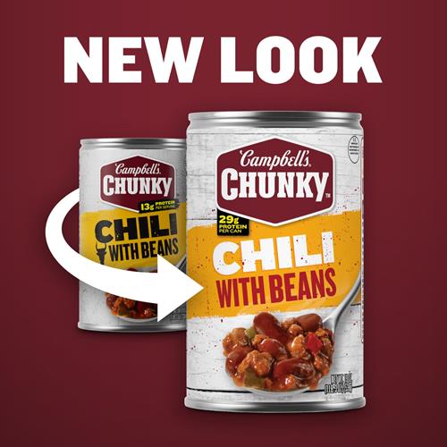 Campbells Chunky Chili avec haricots, boîte de 539 g