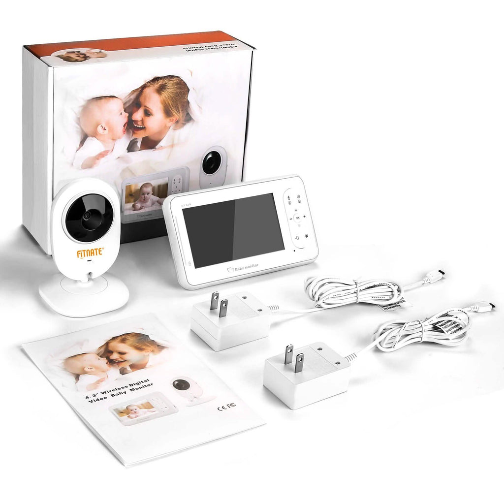 Babyphone 4,3" avec caméra sans fil 2,4 GHz et vidéo bidirectionnelle
