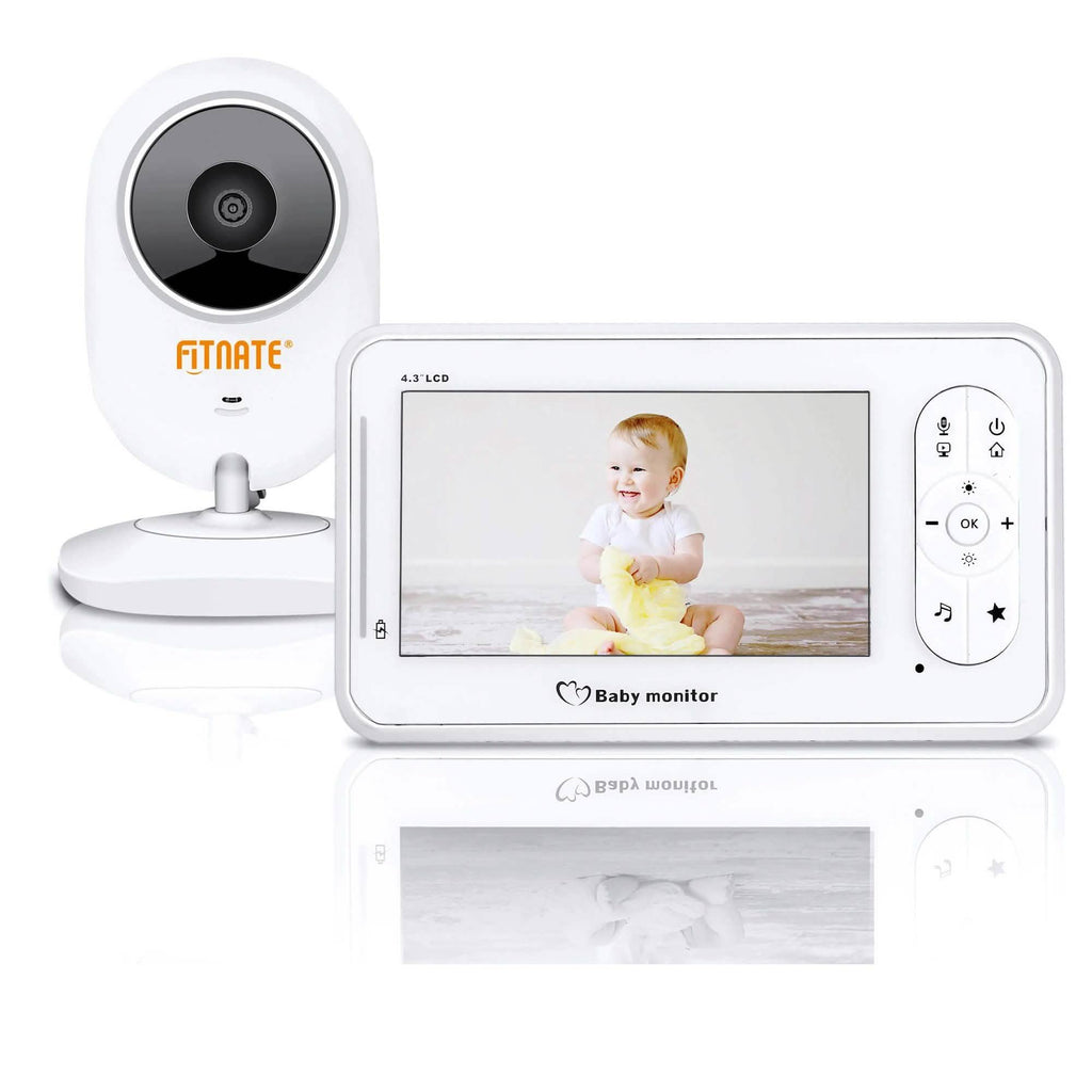 Babyphone 4,3" avec caméra sans fil 2,4 GHz et vidéo bidirectionnelle