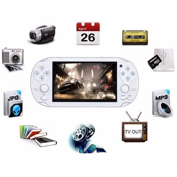 Console de jeu 4,3 pouces 3000 jeux intégrés Caméra vidéo rétro