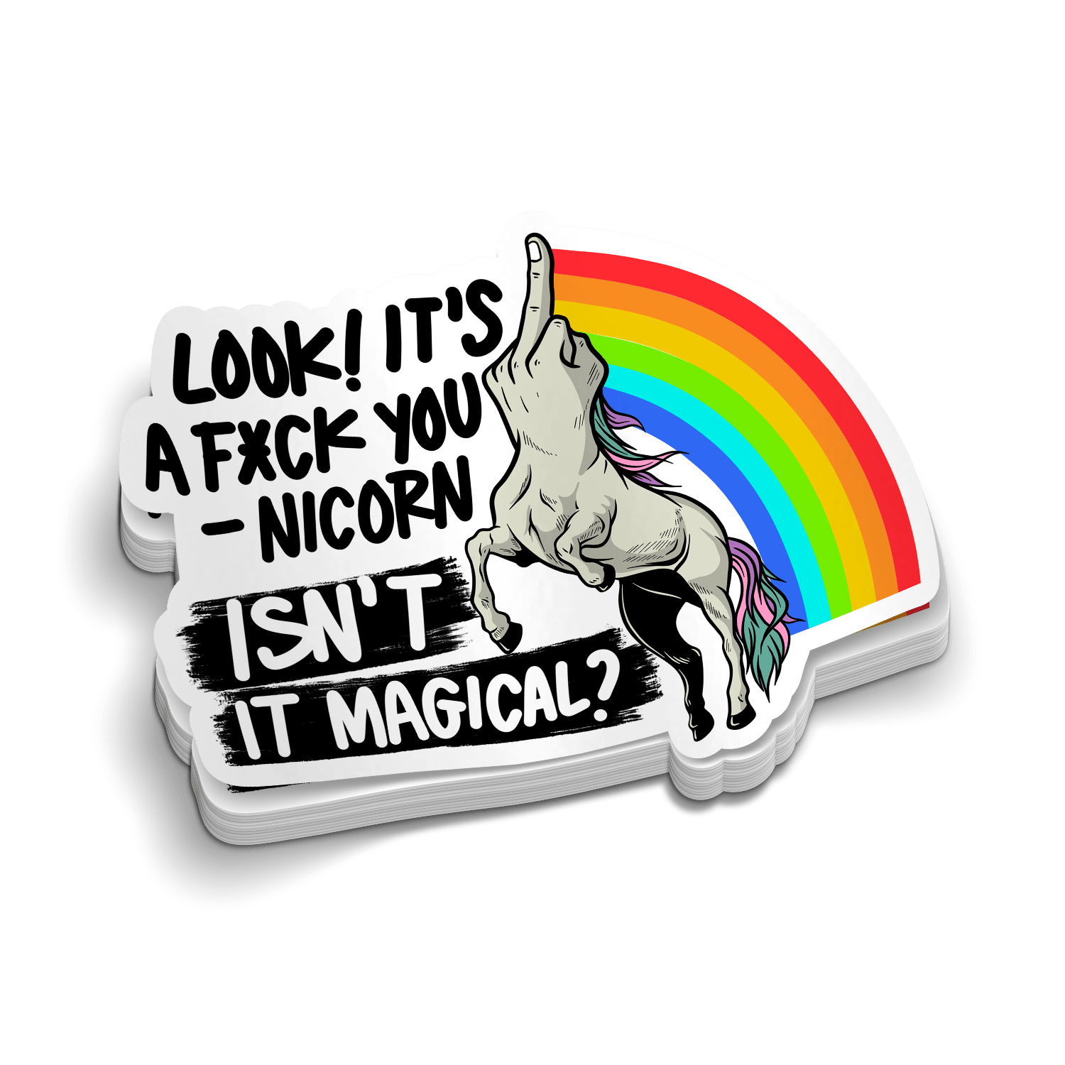 B*rdel de licorne - Autocollant de casque de chantier