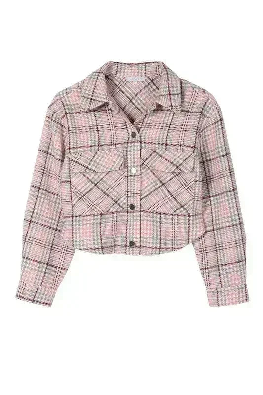 Veste courte à carreaux