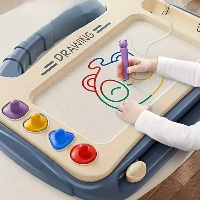 Tablette de dessin magnétique 3-en-1, dessinez, écrivez, effacez et recommencez