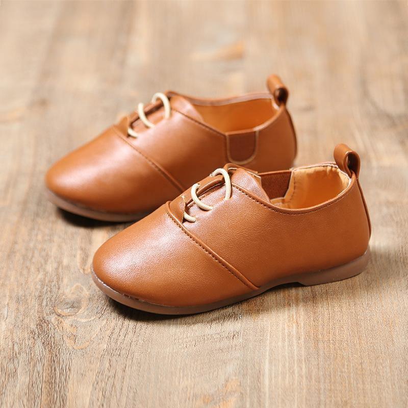 Chaussures en cuir de luxe pour enfants printemps et automne Chaussures durables pour garçons et filles Chaussures décontractées pour premiers pas