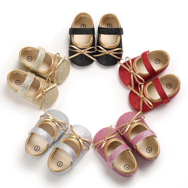 Chaussures de Princesse pour Nouveau-né Bébé Semelle Confortable Bébé Nourrisson 0-18 Mois Matière Douce Design Mignon Unique
