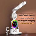 Lampe de bureau LED Smart Touch – Alimentation USB, double tête, intensité variable, couleurs changeantes