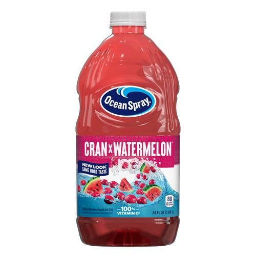 Boisson au jus de canneberge et de melon d'eau Ocean Spray Cran-Watermelon, bouteille de 64 fl oz (Paquet de 1)