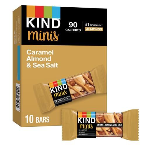 Kind Minis, Caramel Amande & Sel de mer, 0,7 oz (Paquet de 10)