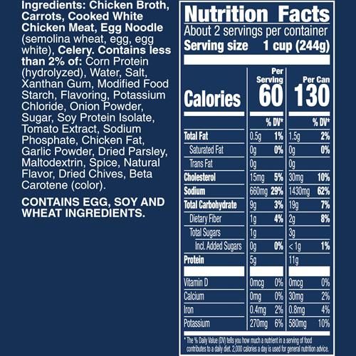 Progresso Light Soupe poulet et nouilles, prête à servir, en conserve, 524 g
