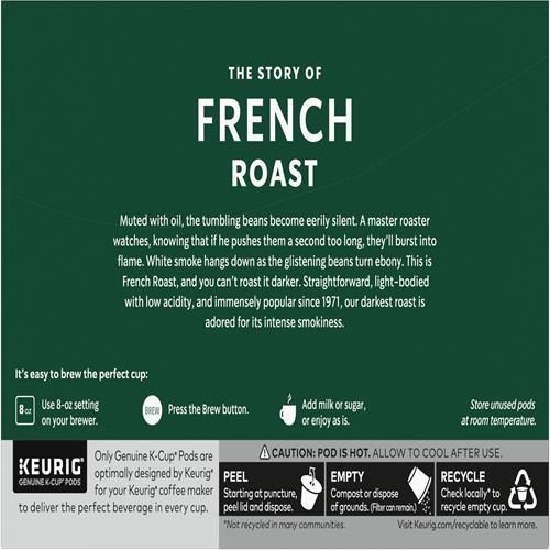 Dosettes de café Starbucks K-Cup, café torréfié foncé, torréfaction française, 100 % Arabica, 1 boîte (10 dosettes)