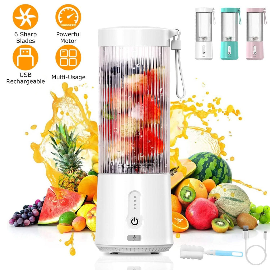 Mixeur à fruits rechargeable de 450 ml avec 6 lames