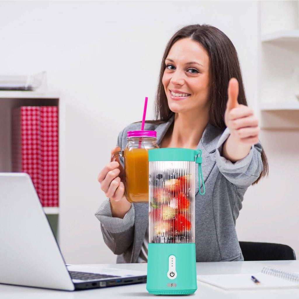 Mixeur à fruits rechargeable de 450 ml avec 6 lames