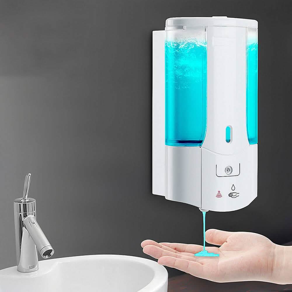 Distributeur de savon automatique sans contact à capteur infrarouge mural de 450 ml