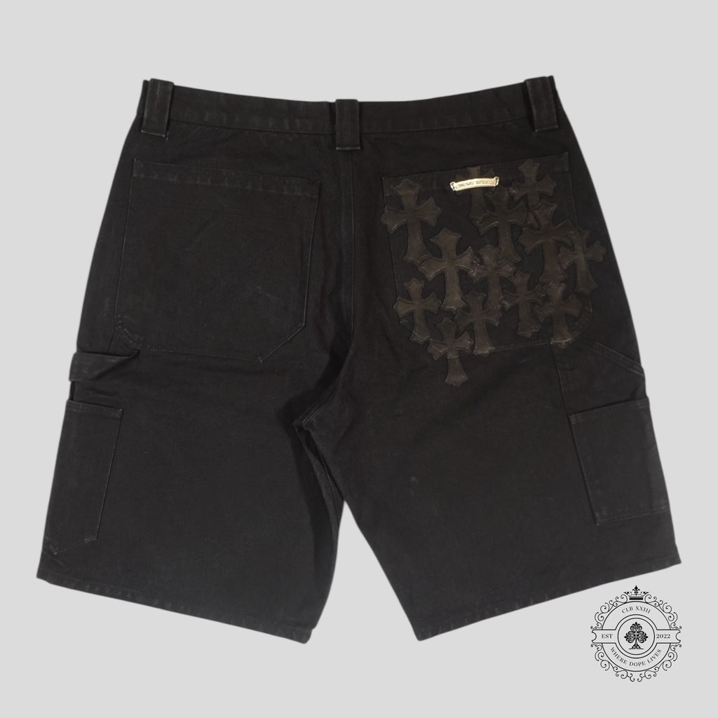 Shorts de travail Chrome Hearts 13 Cross Patch noirs