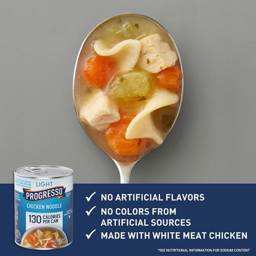 Progresso Light Soupe poulet et nouilles, prête à servir, en conserve, 524 g