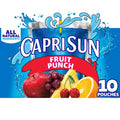Boisson au jus Capri Sun saveur punch aux fruits avec autres arômes naturels, boîte de 10 unités, sachets de 17,7 cl