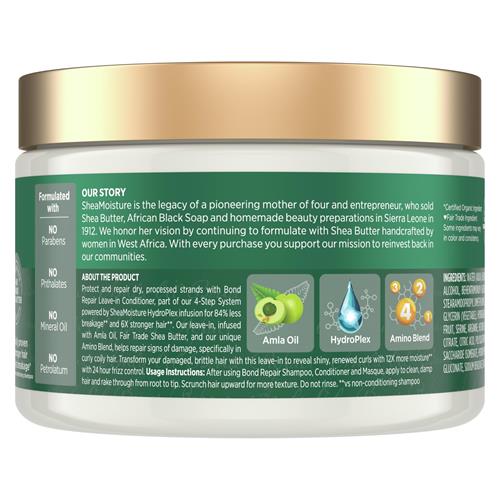 Sheamoisture Revitalisant Sans Rinçage Réparateur de Liaisons à l'Huile d'Amla Protège Contre les Dommages et Renforce les Liaisons Capillaires avec la Technologie Hydroplex et l'Huile d'Amla Pour Moins de Casse avec une Infusion Hydroplex Réparatrice 11