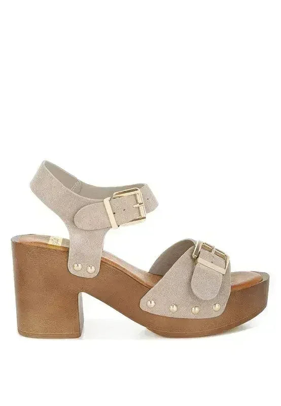 Sandales Sabots en Daim Véritable Lhasa