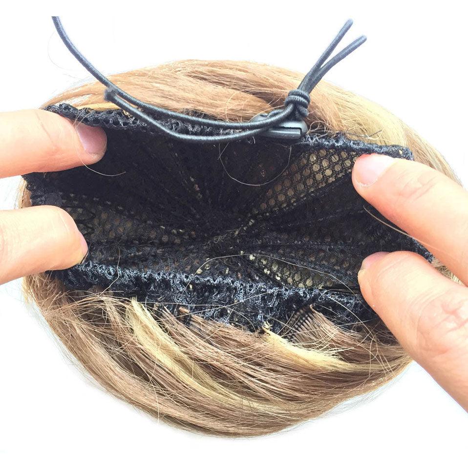 Chignon de 45 g pour femme, extension de cheveux synthétiques, chignon donut, postiche, chignon à cordon, extension de cheveux à clip pour chignons volumineux pour filles
