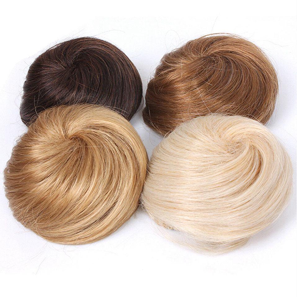 Chignon de 45 g pour femme, extension de cheveux synthétiques, chignon donut, postiche, chignon à cordon, extension de cheveux à clip pour chignons volumineux pour filles