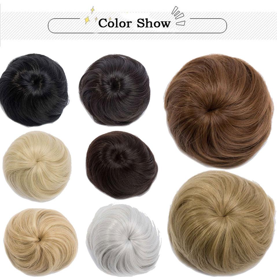 Chignon de 45 g pour femme, extension de cheveux synthétiques, chignon donut, postiche, chignon à cordon, extension de cheveux à clip pour chignons volumineux pour filles