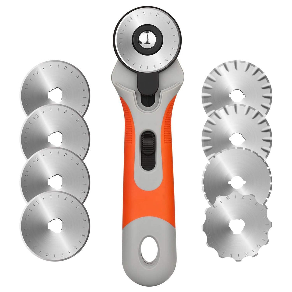 Set de coupe rotatif 45 mm avec 8 lames de rechange