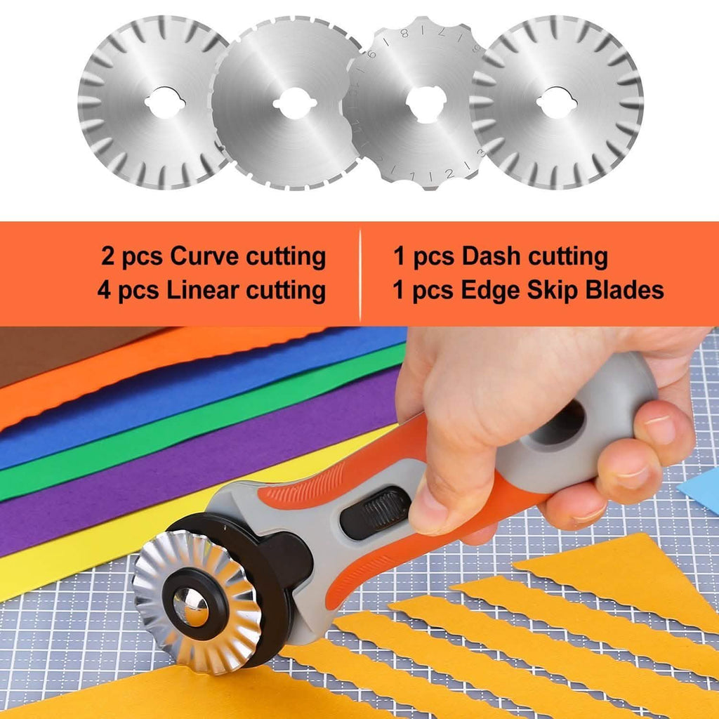 Set de coupe rotatif 45 mm avec 8 lames de rechange