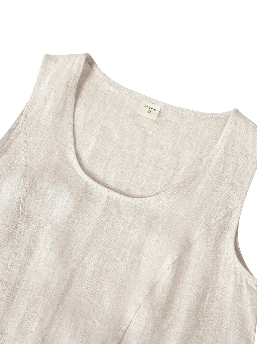 Robe débardeur de plage évasée 100 % lin GIANA