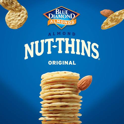 Blue Diamond Amandes, Craquelins Sans Gluten, Saveur Amande Originale Parfait Pour Les Collations Et Les Options Saines, 120 g