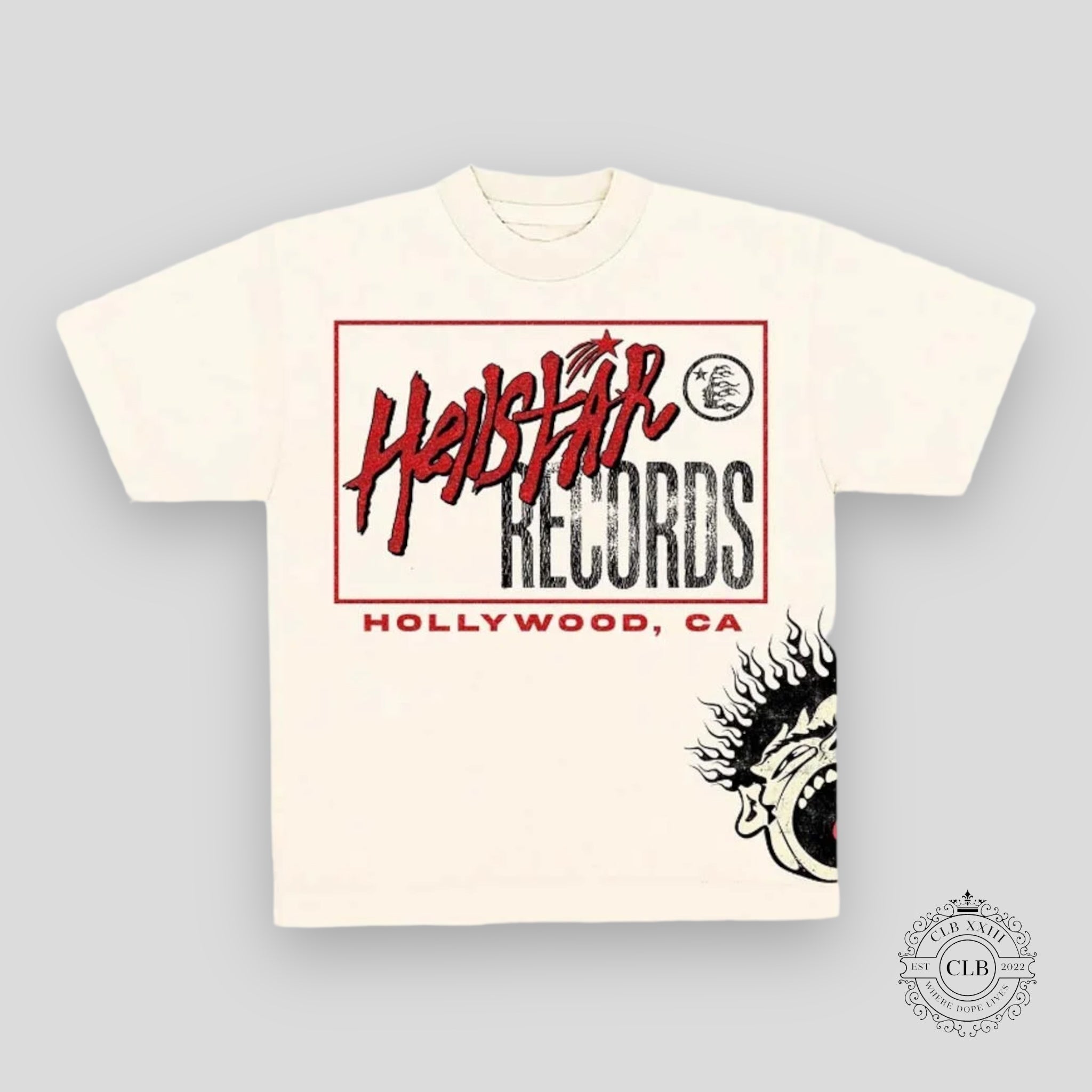 TEE-SHIRT HELLSTAR RECORDS - CRÈME