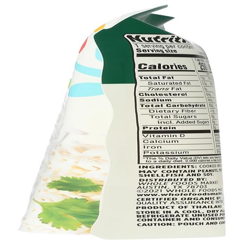 Whole Foods Market, Riz Jasmin Bio, Micro-Ondes En Sachet 90 Secondes, 255 g