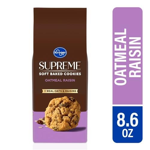 Biscuits moelleux aux flocons d'avoine et aux raisins secs Supreme de Kroger, 244 g