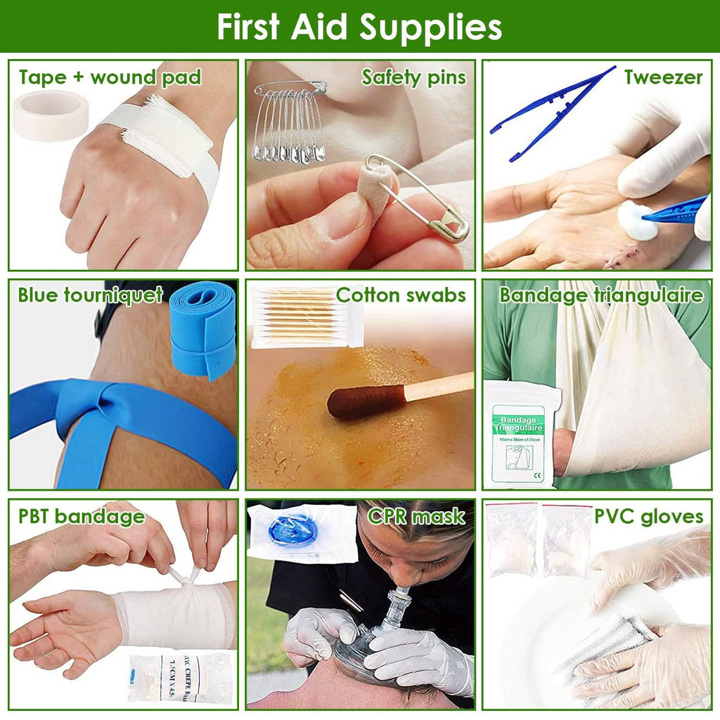 Kit de survie d'urgence 47 pièces - Outil et équipement EDC avec pochette