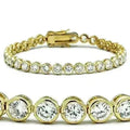 47202 Bracelet laiton or – Bracelet tennis CZ transparent AAA
