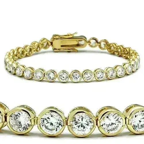 47202 Bracelet laiton or – Bracelet tennis CZ transparent AAA