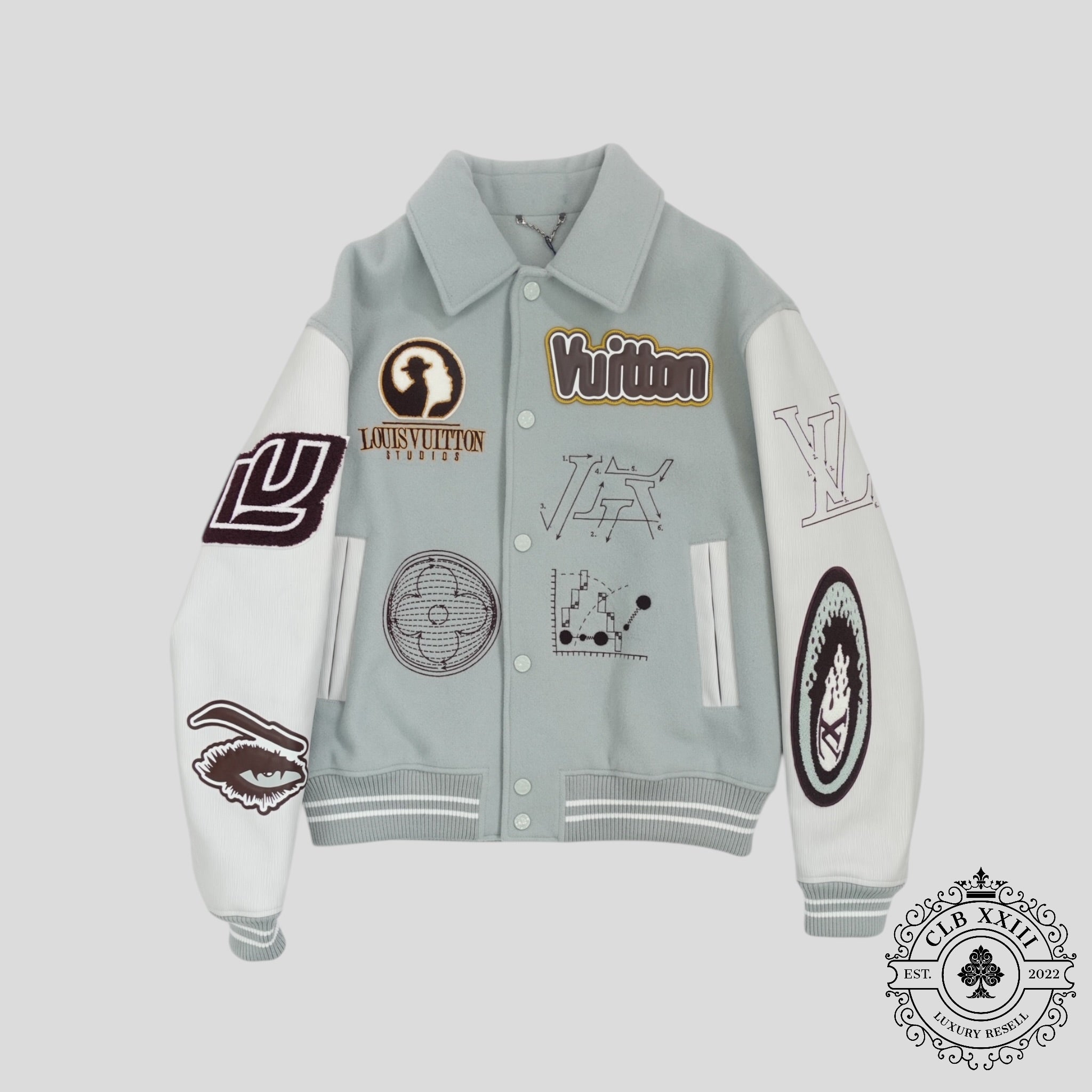 Blouson Teddy Louis Vuitton Studios bleu