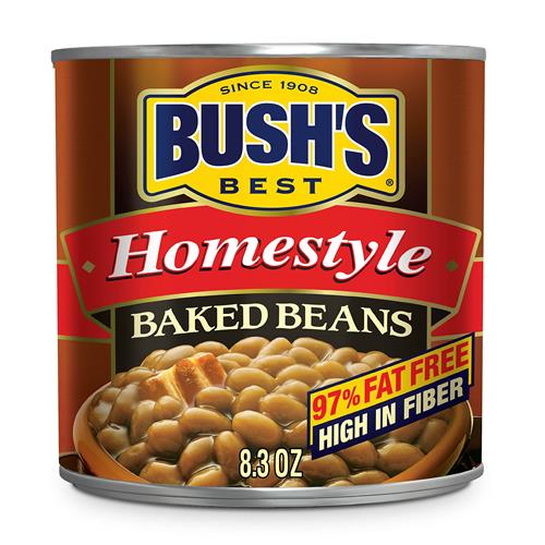 Fèves au lard maison Bush's Best, source de protéines végétales et de fibres, faible en gras, sans gluten, 235 g