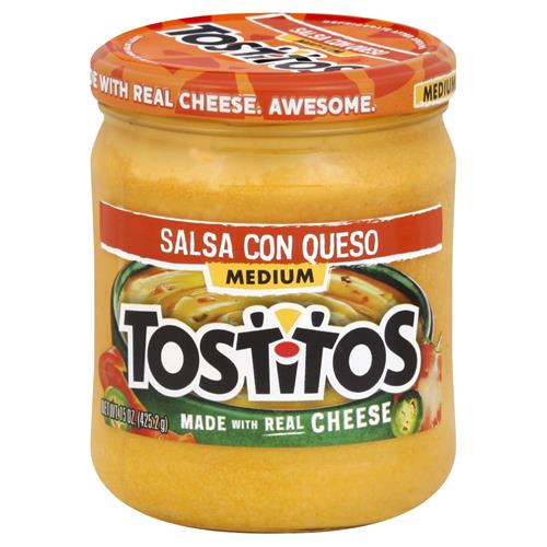 Sauce Tostitos, Salsa Con Queso, moyenne, 425 g