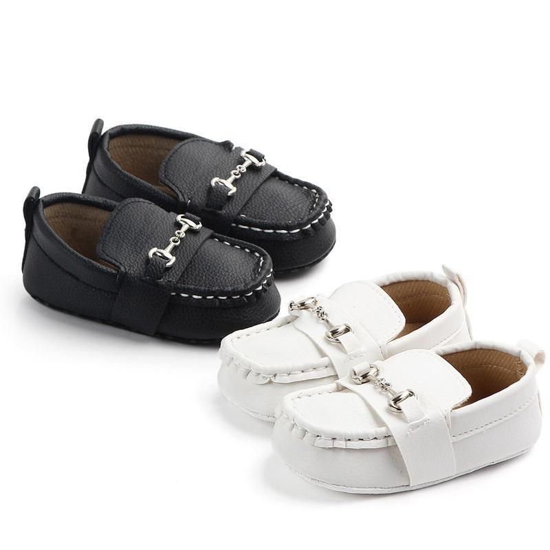 Chaussures en cuir pour bébé, mode nourrisson garçons filles antidérapantes, semelle souple, premiers pas pour nouveau-nés, chaussures de luxe pour enfants