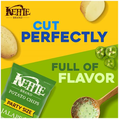 Chips de pommes de terre Kettle Brand, Kettle Chips Jalapeño, format familial, 368 g