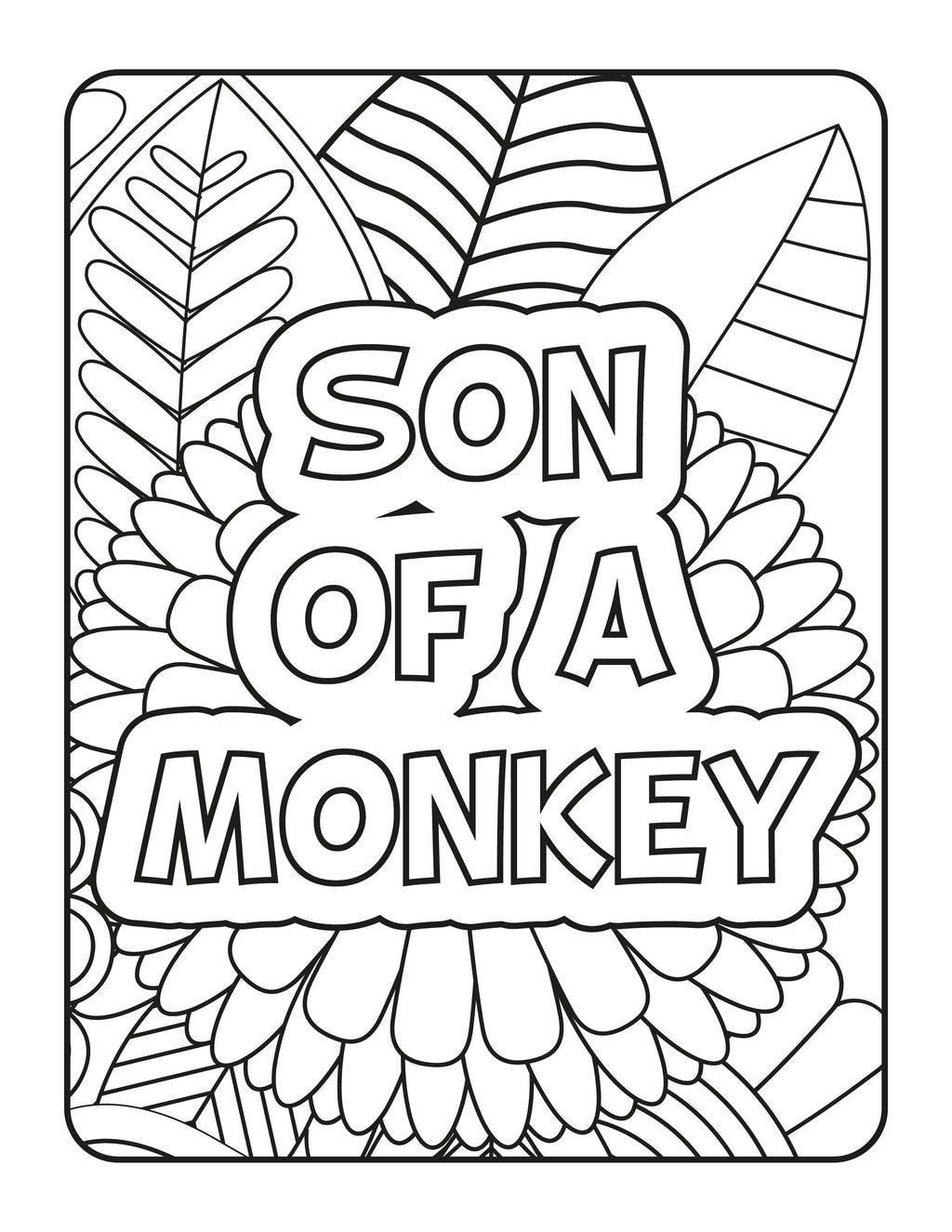 Snarky Adult Coloring Book - 88 Sweary Stress Relief Pages | Instant Download PDF