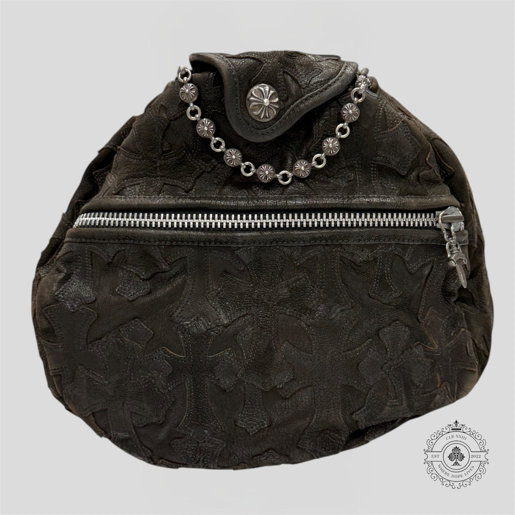 Sac polochon XXL Chrome Hearts à patchs croix